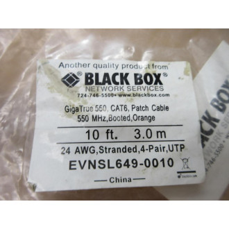Black Box EVNSL649-0010 Giga True Patch Cable EVNSL6490010 (Pack of 2)