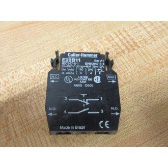 Cutler Hammer E22B11 Eaton Block Moeller Klockner (Pack of 2) - Used