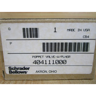 Schrader Bellows 404111000 Poppet Valve WPlunger