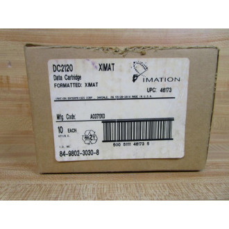 3M DC 2120 Mini Data Cartridge Tape QIC-80, XIMAT (Pack of 10)