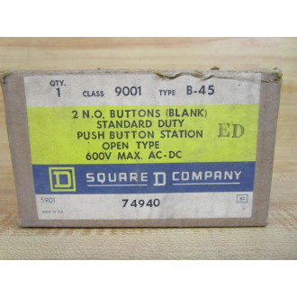 Square D 9001-B-45 Pushbutton Station 74940