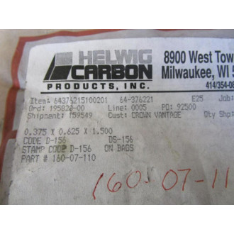 Helwig Carbon 160-07-110 Carbon Brush E25 - New No Box