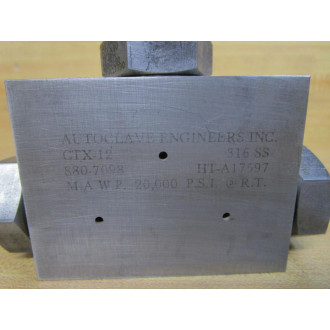 Autoclave Engineers CTX-12 Parker Tee Fitting 880-7098 - New No Box