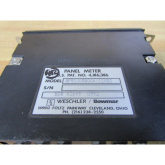 Weschler APM100MA004020S3 Bowmar Panel Meter APM100MA004 - New No Box