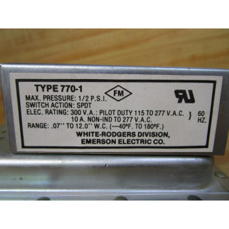 White-Rodgers 770-1 Air Switch 7701 10A