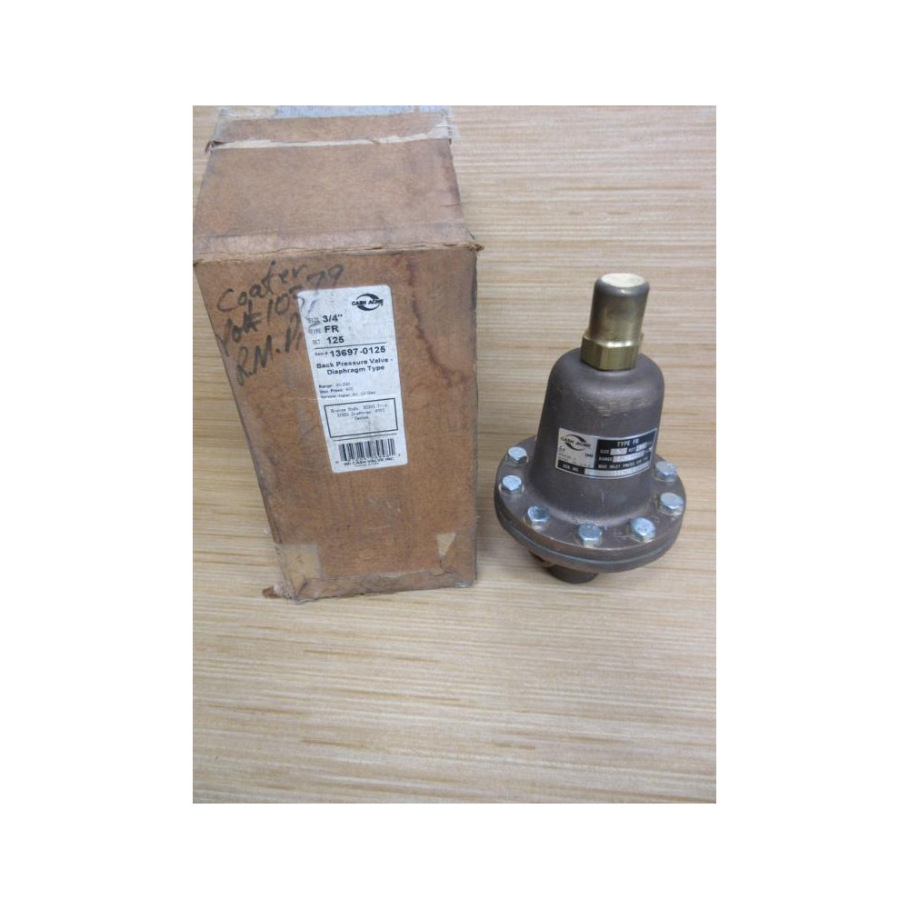 Cash Acme 13697-0125 Back Pressure Valve FR 34" Cash Acme 13697-0125 Back Pressure Valve FR 34"