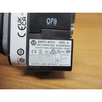 Allen Bradley 800T-QAH2BD1 Push Button Switch