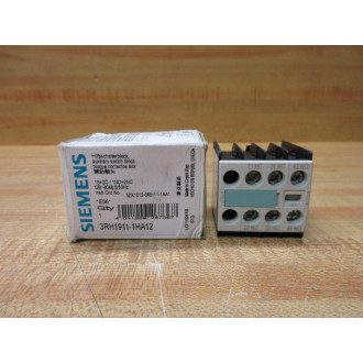 Siemens 3RH1911-1HA12 Auxiliary Switch Block 3RH19111HA12