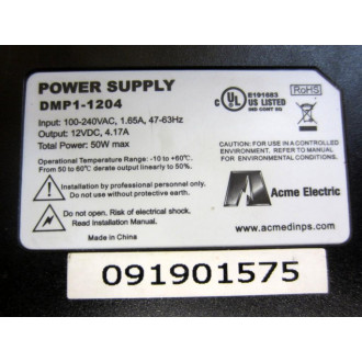 Acme DMP1-1204 ACDC Linear Power Supply DMP11204 - Used