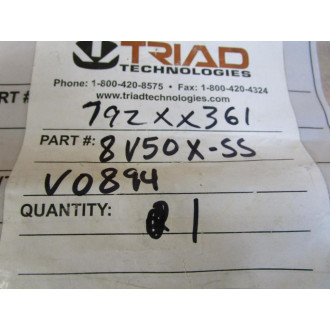 Parker 8V50X-SS Triple-Lok Elbow Tube Fitting 8V50XSS - New No Box