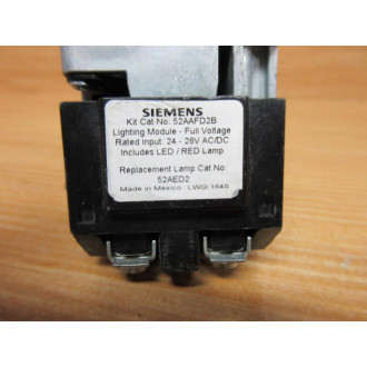 Siemens 52PP2D2AB PushPull Button Red, W52AADD28, 52BJK - New No Box