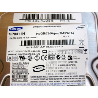 Samsung SP0411N 3.5" 40GB Hard Drive - Used