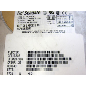 Seagate ST31621A 1.62GB Hard Drive CFS1621A - Used