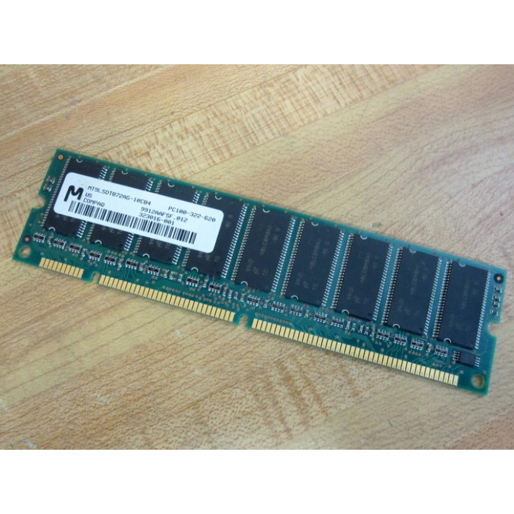 Micron MT9LSDT872AG-10CB4 DIMM Memory Module PC100-322-620 323016-001 - Used Micron MT9LSDT872AG-10CB4 DIMM Memory Module PC100-322-620 323016-001 - Used