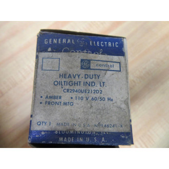 General Electric CR2940UE212D2 Pilot Light Indicator GE wo Amber Cap