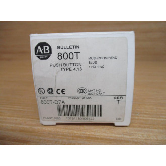Allen Bradley 800T-D7A Blue Push Button 800TD7A Series T