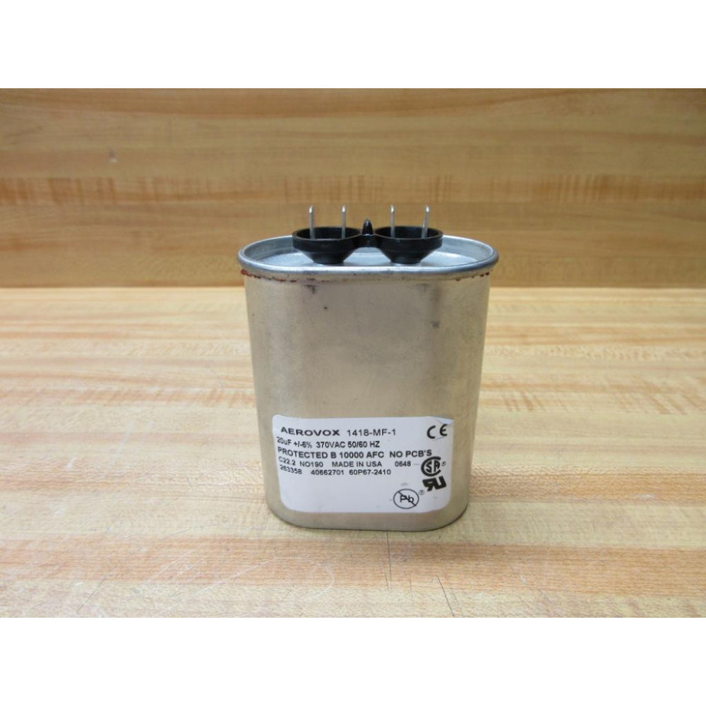 Aerovox 1418-MF-1 Capacitor 20µF 60P67-2410 - Used