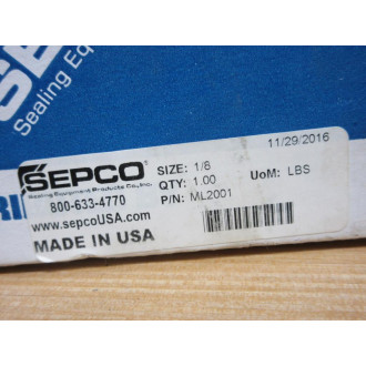 Sepco ML2001 18" Braided Flexible Graphite Packing ML2001