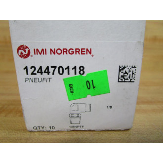 Norgren 124470118 IMI Pneufit Swivel Male Elbow (Pack of 10)