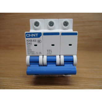 Chint NXB-63D40 Circuit Breaker 40 AMP NXB-D40-3P - New No Box