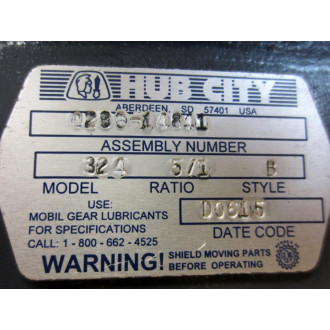 Hub City 0230-14841 Single Reduction Worm Reducer 023014841 - New No Box