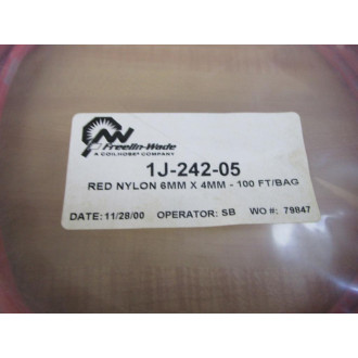 Freelin-Wade 1J-242-05 Red Nylon Tubing 1J24205