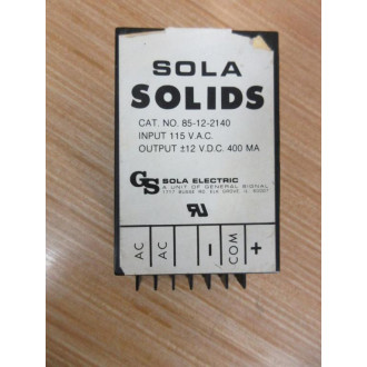 Sola 85-12-2140 Solids Power Supply 85122140 - New No Box