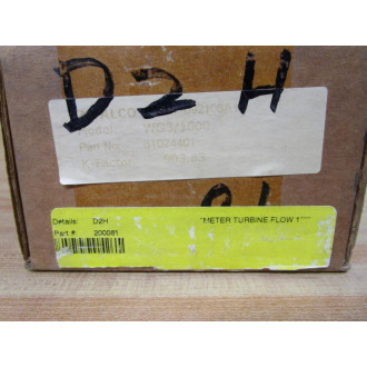 Invalco WG31000 FMC Turbine Flowmeter 81024401