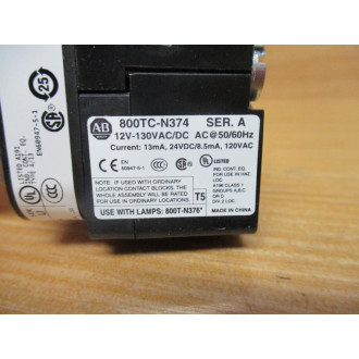 Allen Bradley 800T-QAH2AD1 Push Button