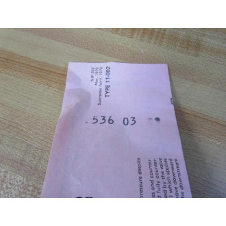 Norgren 536-03 Pressure Regulator Repair Kit 11-002