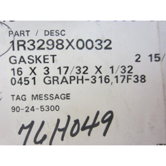 Fisher 1R3298X0032 Gasket - New No Box