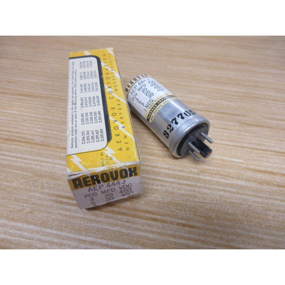 Aerovox AEP 444J Capacitor 20MFD 450VDC