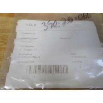 GLV 97-915001-19 O-Ring 9791500119 (Pack of 4)