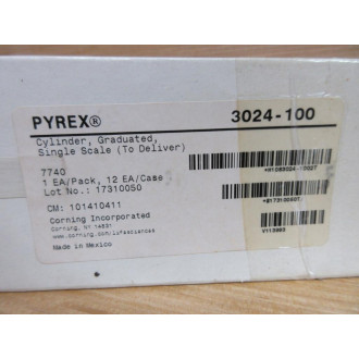 Pyrex 3024-100 Corning Cylinder 3024