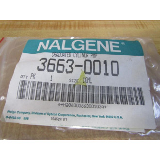 Nalgene 3663-0010 Graduated Cylinder PMP 36630010