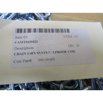 Campbell Chain CAMT0120422 14" Proof Coil Chain 0120422 25' Length
