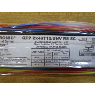 Osram QTP 2x40T12UNV RS SC Fluorescent Lamp Ballast