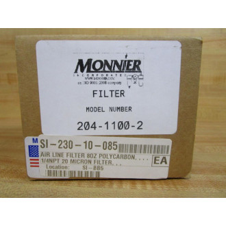 Monnier 204-1100-2 Air Line Filter 20411002