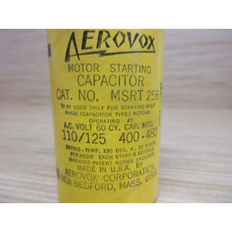 Aerovox MSRT 256 Capacitor 400-480 MFD 110-125 VAC