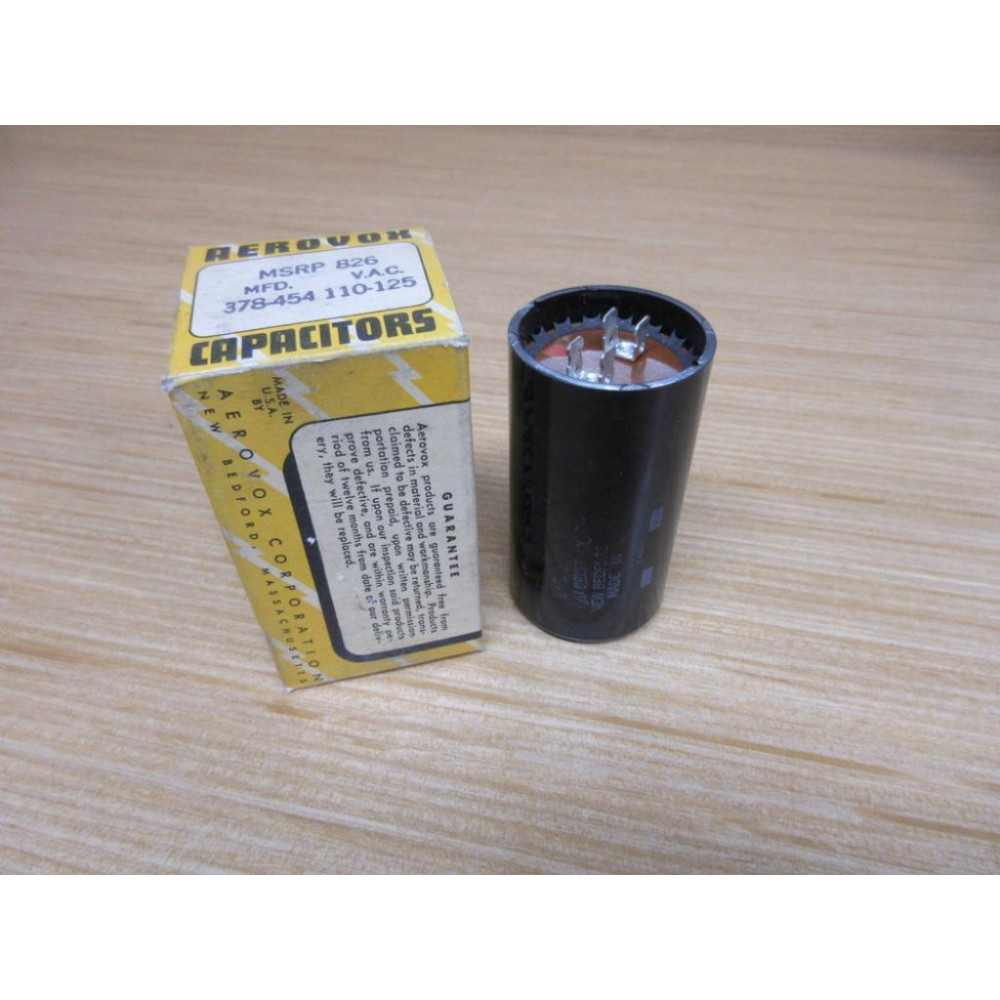 Aerovox MSRP 826 378-454 MFD Capacitor MSRP826 110 - 125 VAC