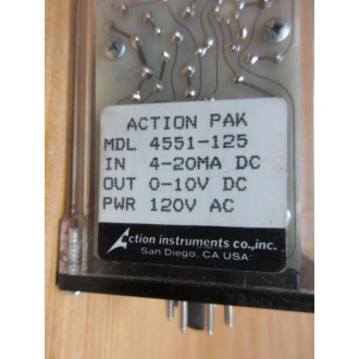 Action Instruments 4551-125 Action Pak Relay 4551125 - Used