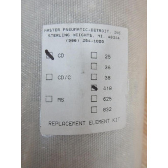 Master Pneumatic CD-418NRE Replacement Element Kit CD-418 (Pack of 4)