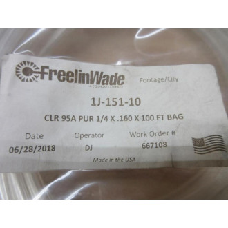 FreelinWade 1J-151-10 Clear Tubing 100' 1J15110