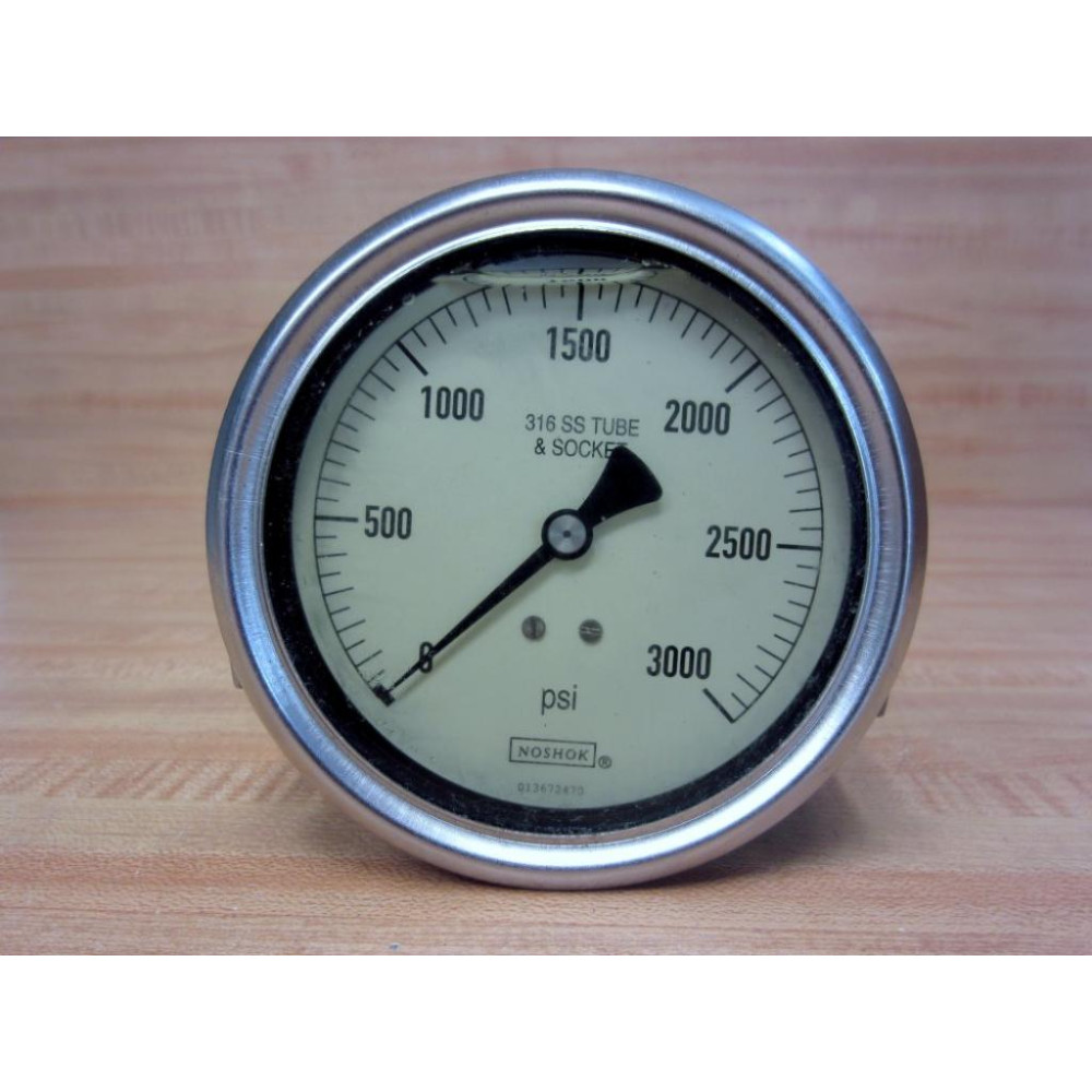 Noshok 013672470 3.5" Filled Pressure Gauge - New No Box Noshok 013672470 3.5" Filled Pressure Gauge - New No Box