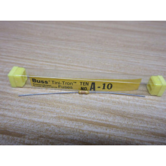 Bussmann A-10 Buss Tini-Tron 10A Fuse A10 (Pack of 10)
