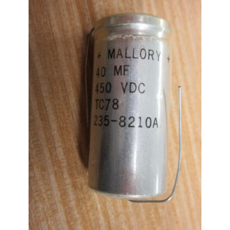Mallory TC78 Cornell Dubilier Capacitor 40MF 450VDC - New No Box
