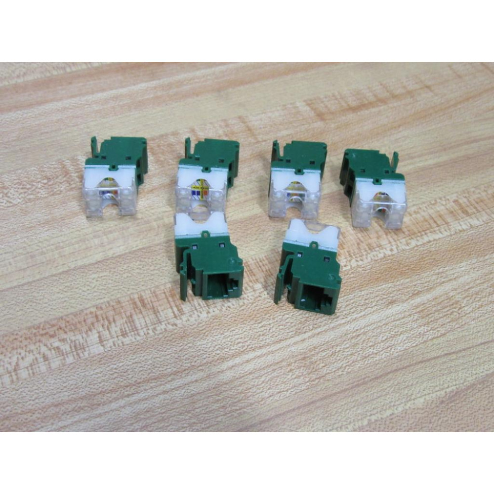 Siemon MX5-F07 Outlet,1-Port Flat Mod Jack,CAT5E,RJ45,Green MX5F07 (Pack of 6) - New No Box Siemon MX5-F07 Outlet,1-Port Flat Mod Jack,CAT5E,RJ45,Green MX5F07 (Pack of 6) - New No Box