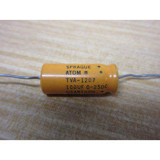 Sprague TVA 1207 Capacitor TVA-1207 100 UF 25 VDC Orange (Pack of 6) - New No Box