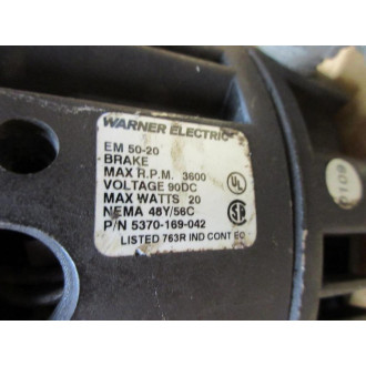 Warner Electric 5370-169-042 Brake Module EM-50-20 - Used