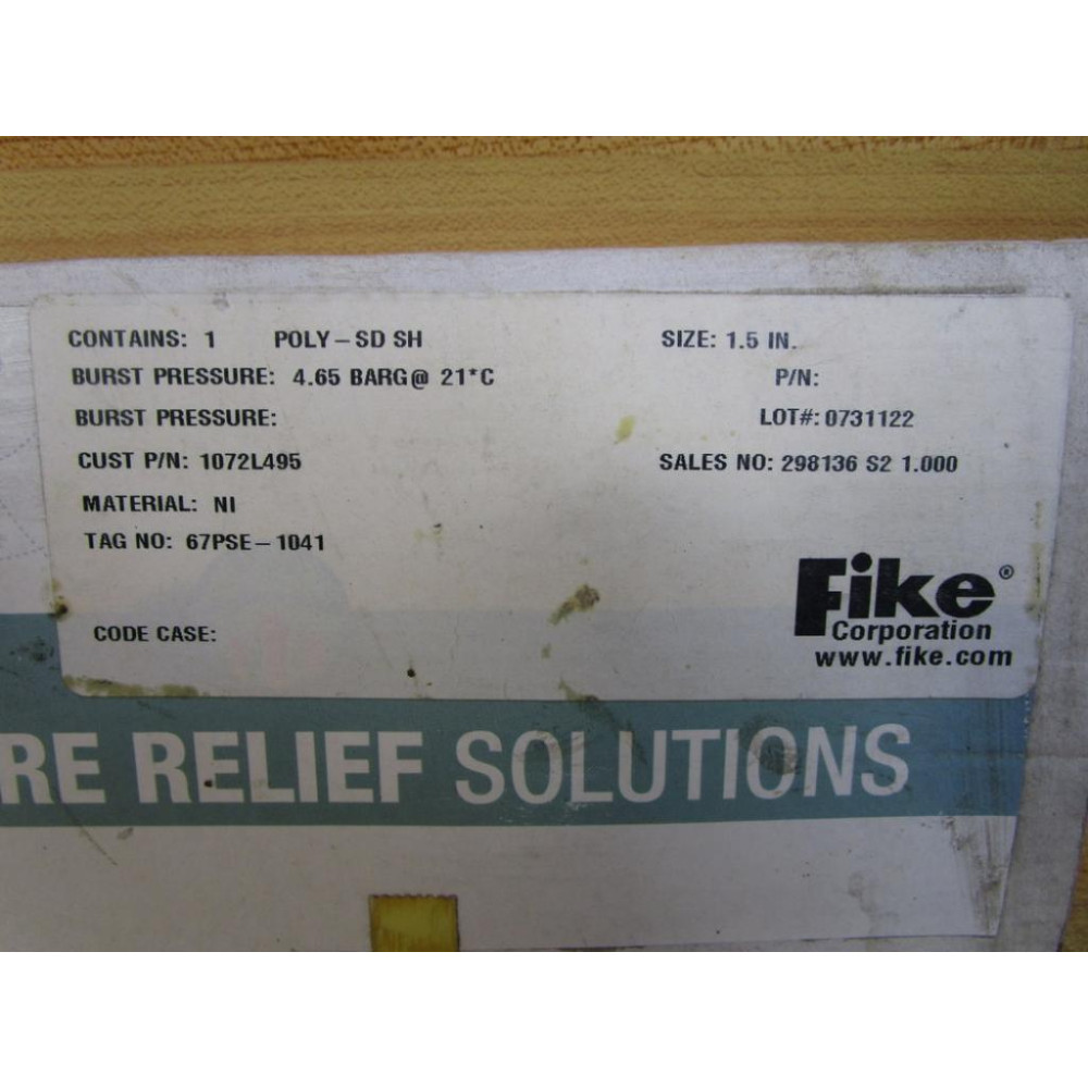 Fike 1072L495 1.5